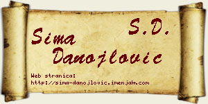 Sima Danojlović vizit kartica